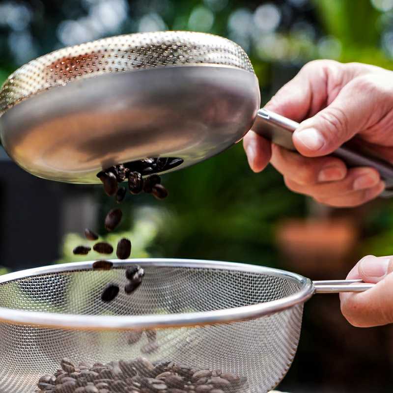 日本AOYOSHI 青芳製作所 手持咖啡烘豆器-復古銀