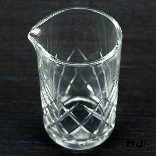 AOYAMA 450ml 人工吹製 玻璃攪拌杯-鑽石紋