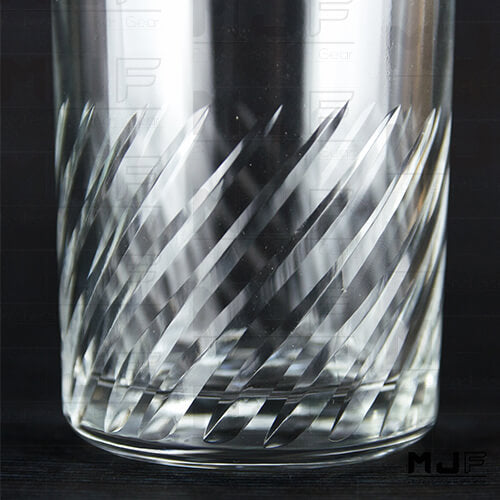 AOYAMA 450ml 人工吹製 玻璃攪拌杯-斜紋