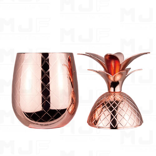 MJF 500ml 鳳梨不鏽鋼杯 玫瑰金