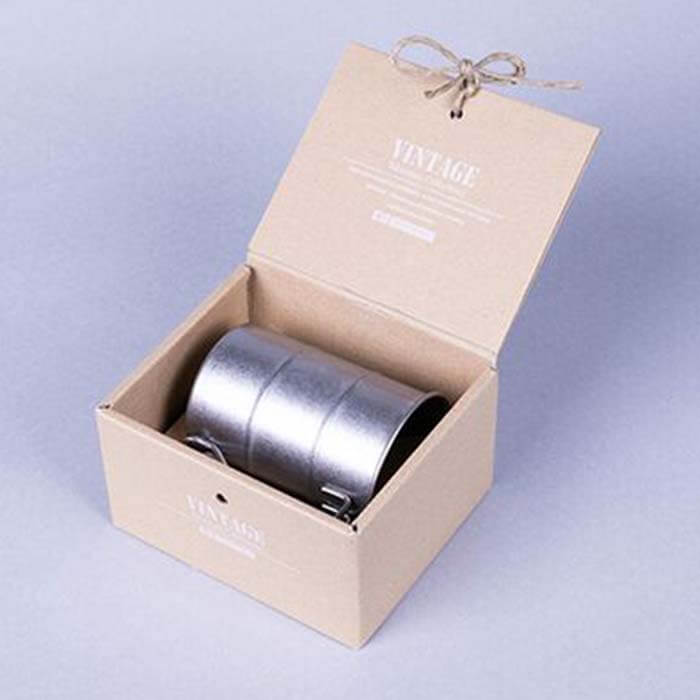 日本AOYOSHI 青芳製作所 400ml Drum mug 造型金屬酒杯 禮盒組-復古銀(202575)