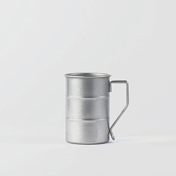 日本AOYOSHI 青芳製作所 400ml Drum mug 造型金屬酒杯-復古銀(510465)