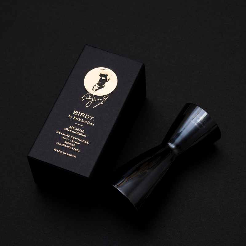 BIRDY 30/60ml 防水塗層 多容量 量酒器-炭黑版
