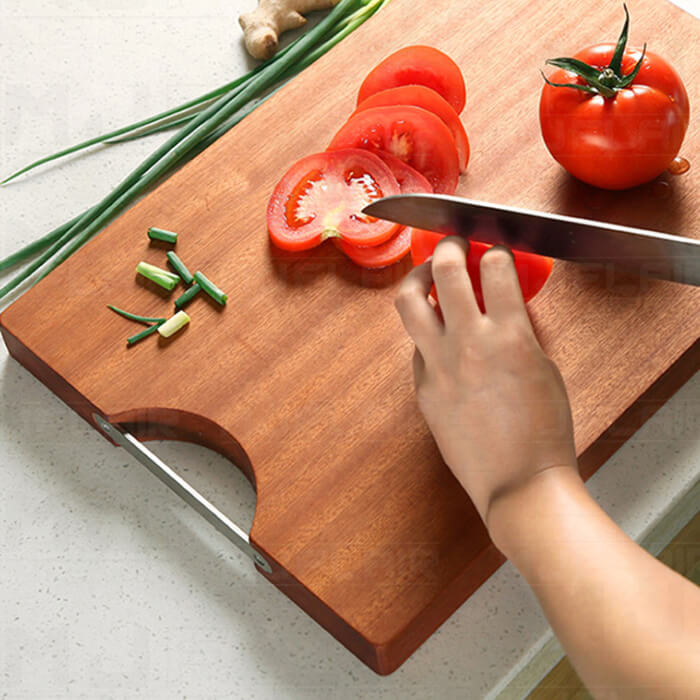 MJF 工廠製造 304不銹鋼手把 烏檀木砧板