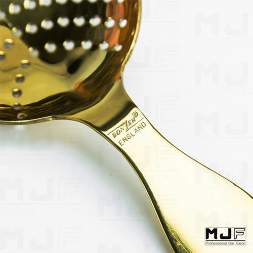 mirror gold cocktail strainer