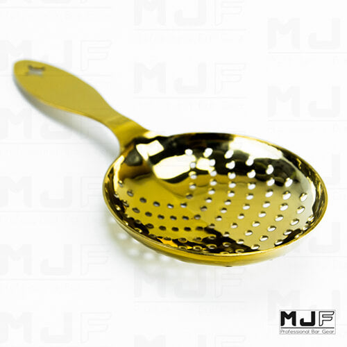 mirror gold cocktail strainer