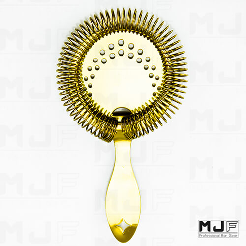 mirror gold cocktail strainer