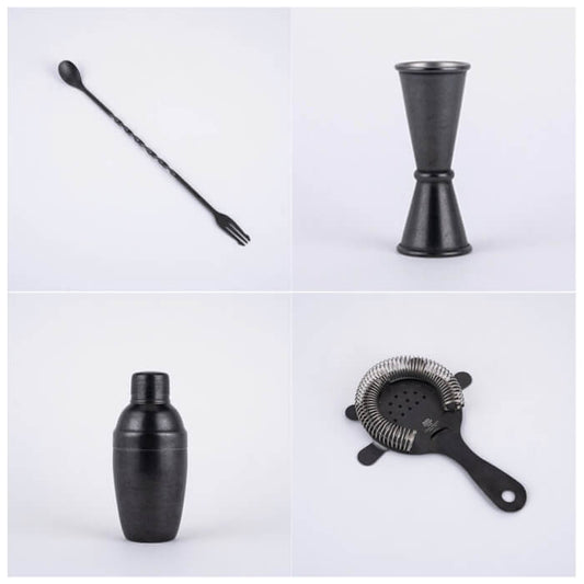 日本AOYOSHI 青芳製作所 復古黑 調酒器具組