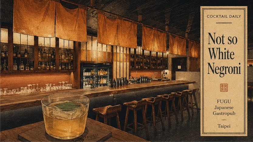 精選雞尾酒- Not so White Negroni I FUGU Gastropub, 台北