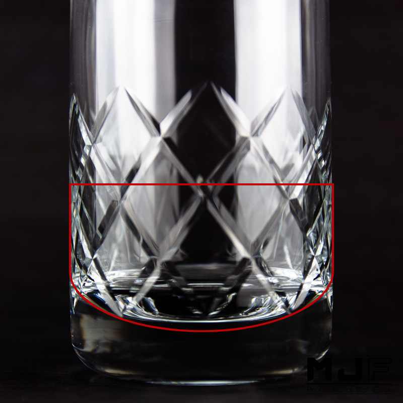M-TAKA  550ml 人工吹製 玻璃攪拌杯-鑽石紋(NO.931)