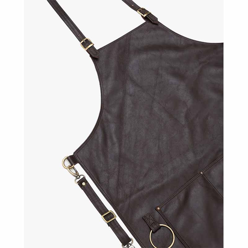 FANCY GENTS 希臘 全真皮 設計款圍裙 後交叉 深咖啡 NO.13- War Horse Leather Apron