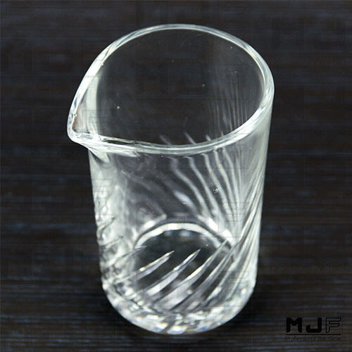 AOYAMA  450ml 人工吹製 玻璃攪拌杯-斜紋