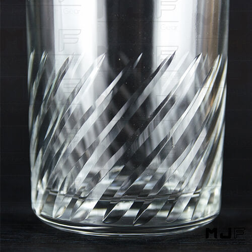 AOYAMA  450ml 人工吹製 玻璃攪拌杯-斜紋