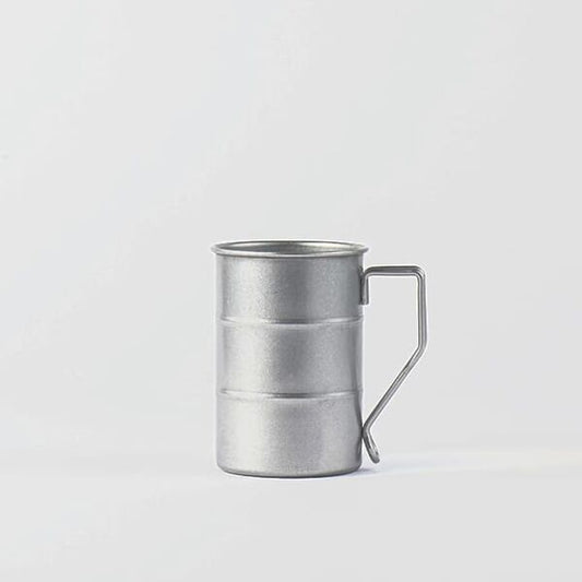 日本AOYOSHI 青芳製作所 400ml Drum mug 造型金屬酒杯-復古銀(510465)