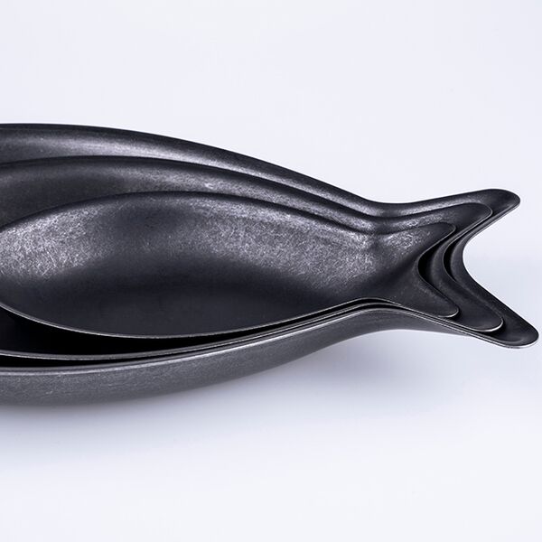 日本AOYOSHI 青芳製作所 Fish Plate系列 魚型碗盤-復古黑(067488/067495)