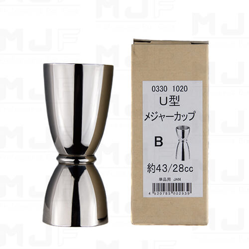 YUKIWA 28/43ml U型 量酒器-亮面銀