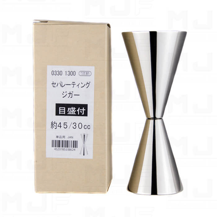 YUKIWA 30/45ml 磁鐵型 多容量 分離式量酒器-亮面銀