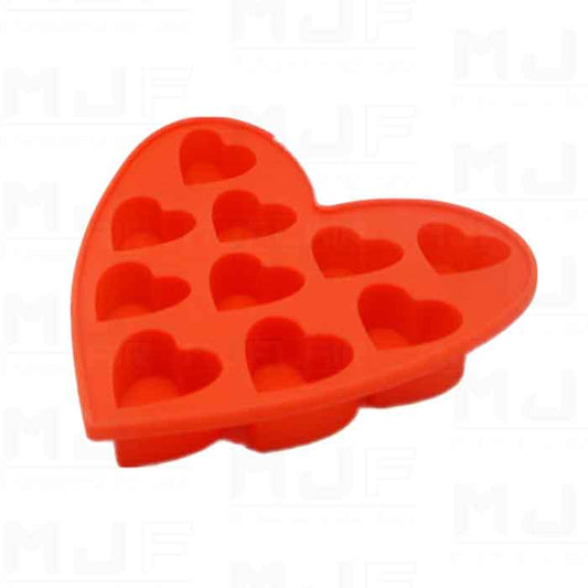 MJF 食品級矽膠冰塊模具 -愛心(紅色/10顆)