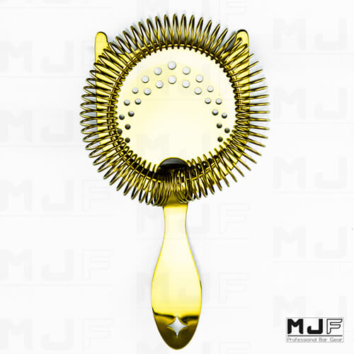 mirror gold cocktail strainer