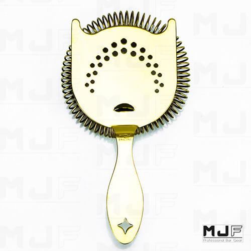 mirror gold cocktail strainer