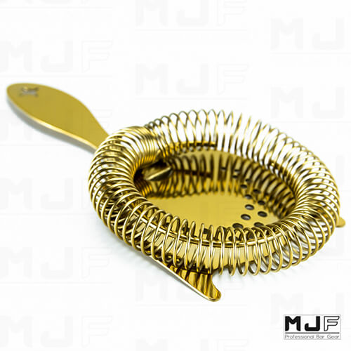 mirror gold cocktail strainer