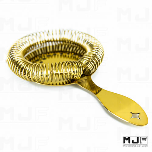 mirror gold cocktail strainer