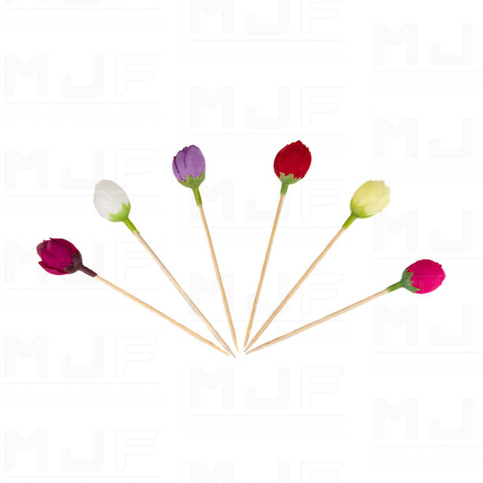 MJF 玫瑰花造型 12cm裝飾物叉